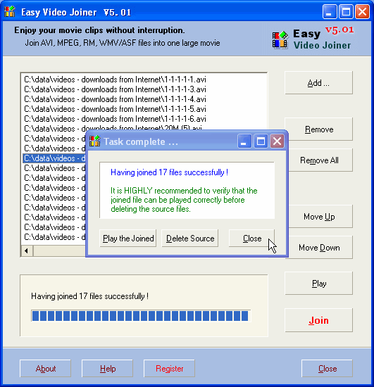 Easy Video Joiner Screenshot